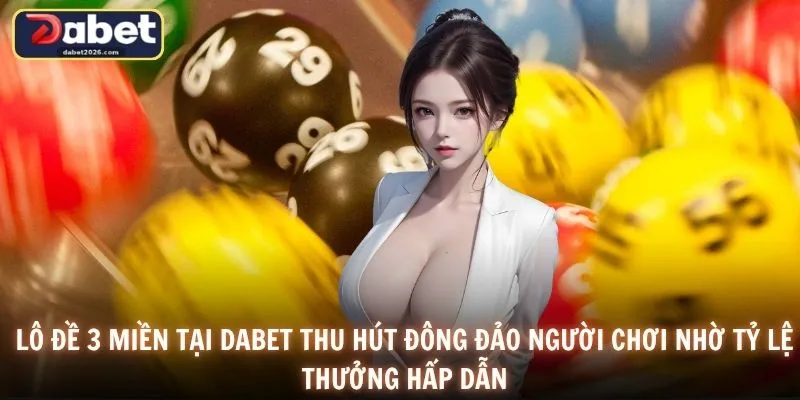 Lô đề 3 miền tại DABET thu hút đông đảo người chơi nhờ tỷ lệ thưởng hấp dẫn